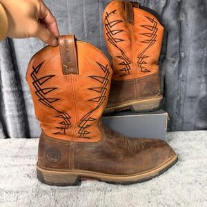 Irish Setter Red Wing Mens 13 D Brown Orange Leather Western Work Boots 83910 EH